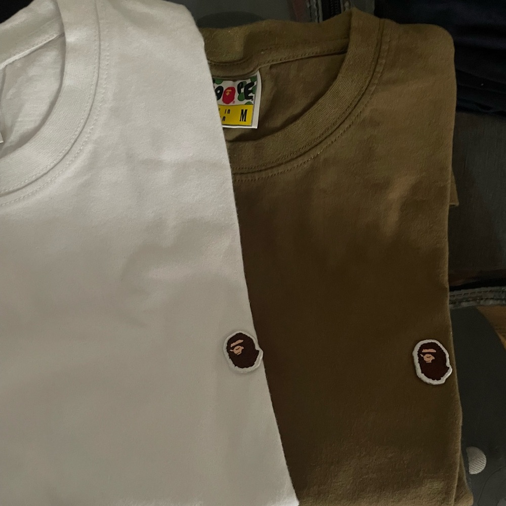 White Bape tee